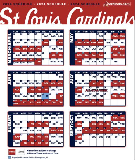 st louis cardinals schedule 2024 pdf|Cardinals' 2023 schedule opens at home, swings through London, featu.